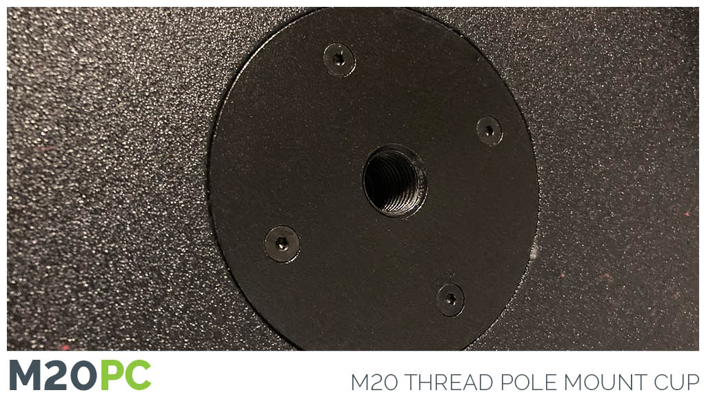 Threaded pole mount cup with M20 thread 