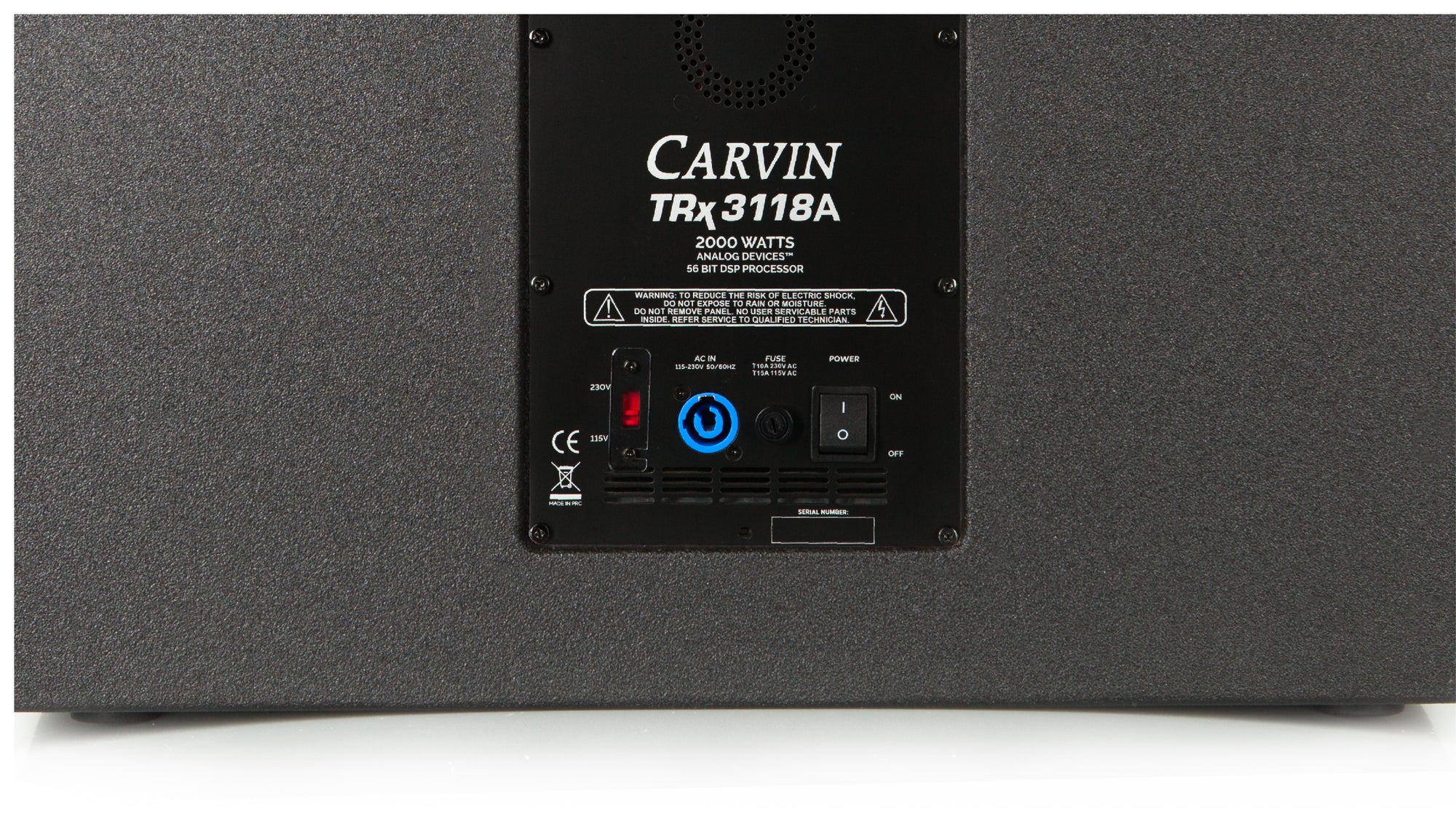 Carvin TRx3118A active subwoofer used in the TRC Series Sound Systems Systems