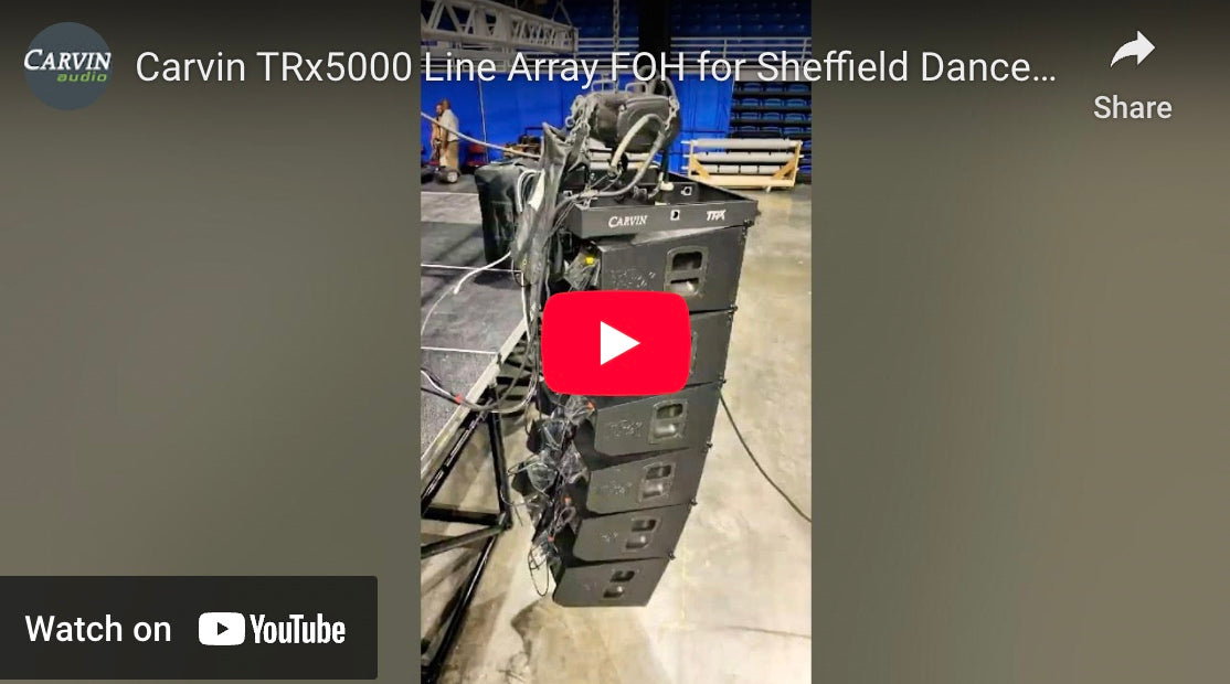 Carvin TRx5000 Line Array FOH for Sheffield Dance Mobile Alabama Mitchell Center