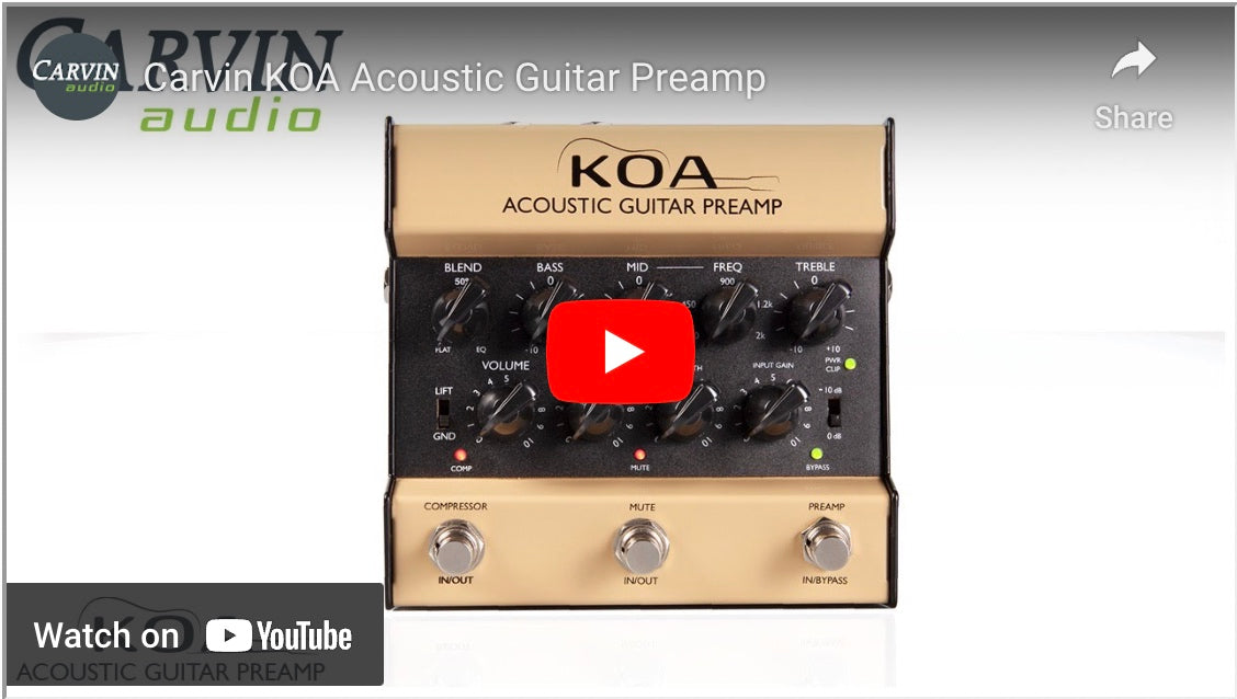 KOA Acoustic Guitar Preamp Pedal Demo Video