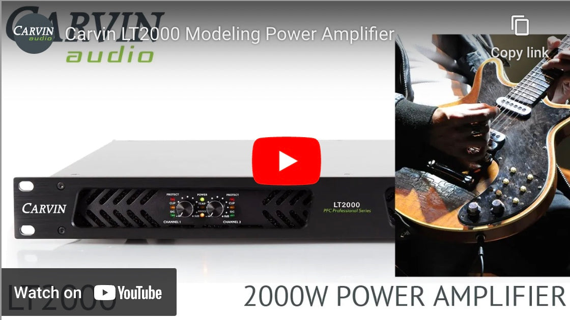 Carvin LT2000 Modeling Power Amplifier Demo Video