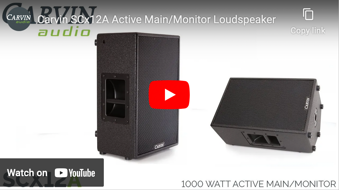 SCx12A Active Main/Monitor Loudspeaker Demo Video