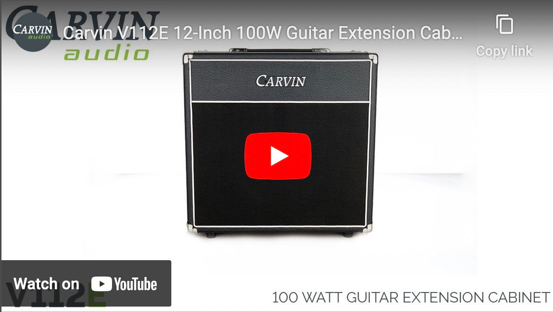 V112E 1x12 Guitar Extension Cabinet Demo Video - Carvin Audio