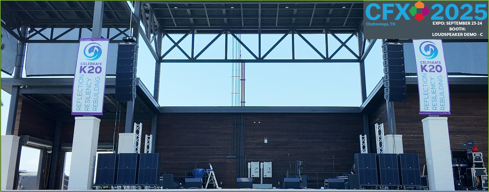 carvin trx line array system at The Sound amphitheater 