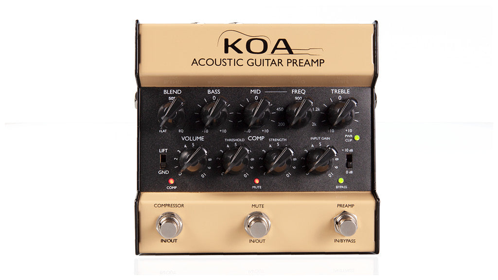 Carvin KOA Acoustic Guitar Preamp with DI and Tuner outputs.
