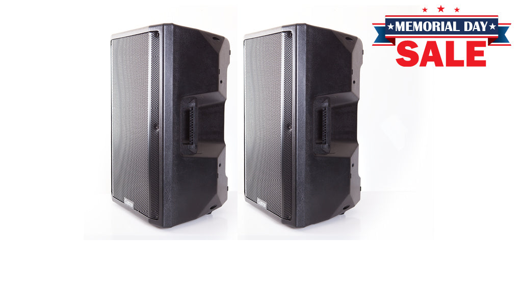 QXSYS15A - 2000W 15-Inch Active Loudspeaker Sound System Package