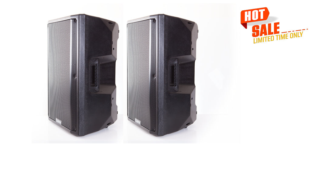 carvin qx15a 1000 watt active loudspeaker system rear view