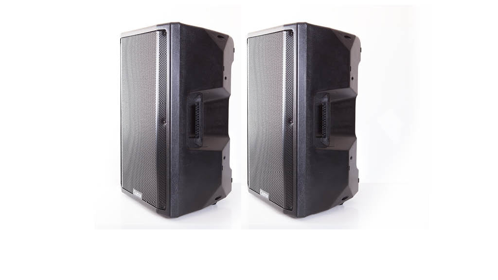 carvin qx15a 1000 watt active loudspeaker system rear view