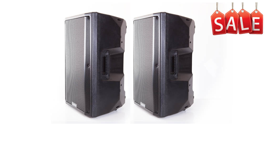 carvin qx15a 1000 watt active loudspeaker system rear view