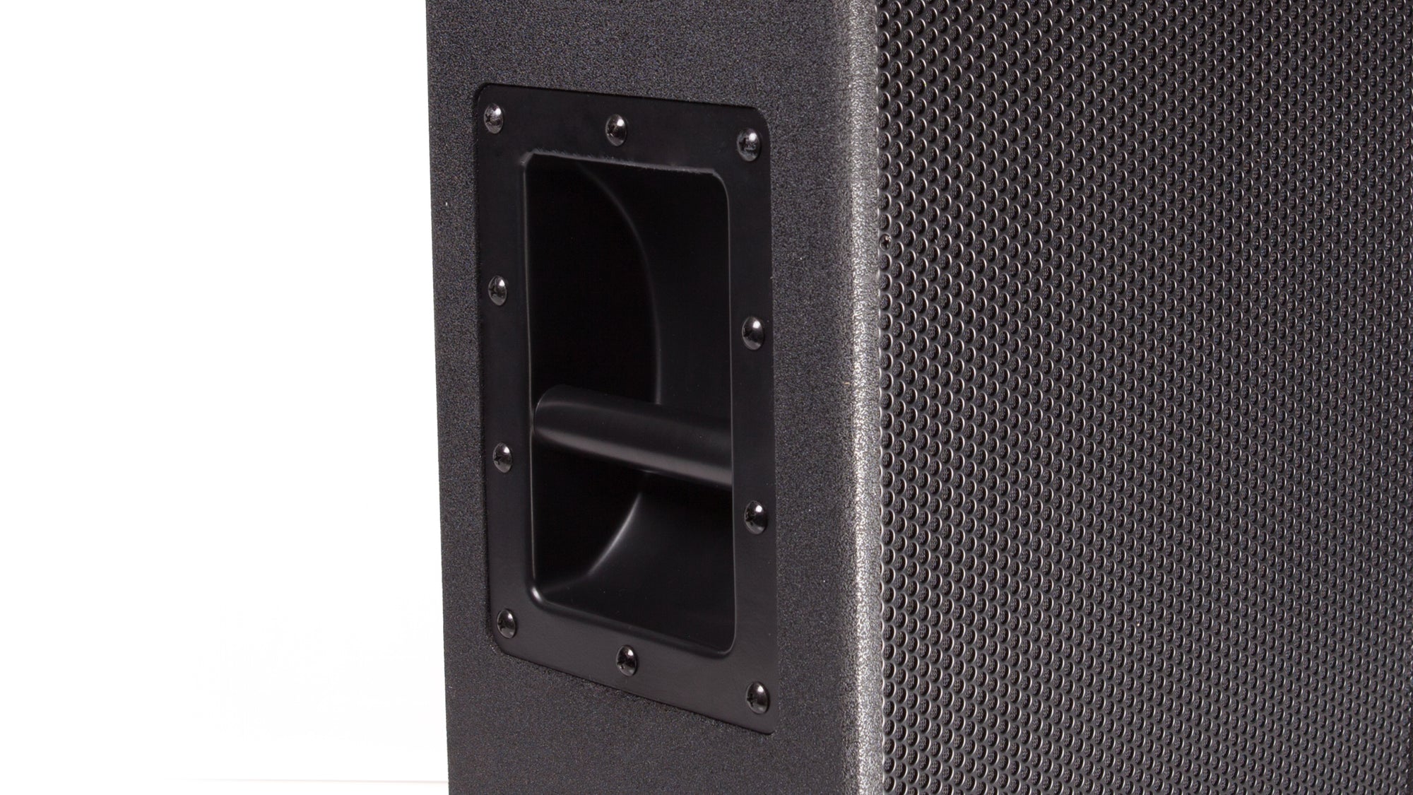 deep pocket handles on the carvin scx12a 1000w powered loudspeaker