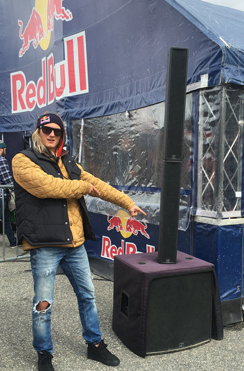carvin trc400a column array at red bull event