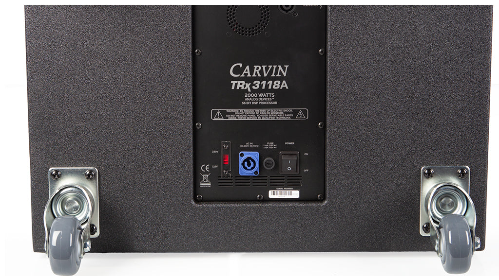 Carvin TRx3118A active subwoofer used in the TRC Series Sound Systems Systems