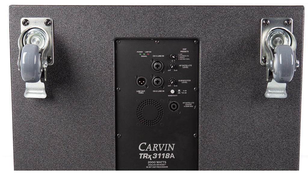 Carvin TRx3118A active subwoofer used in the TRC Series Sound Systems Systems