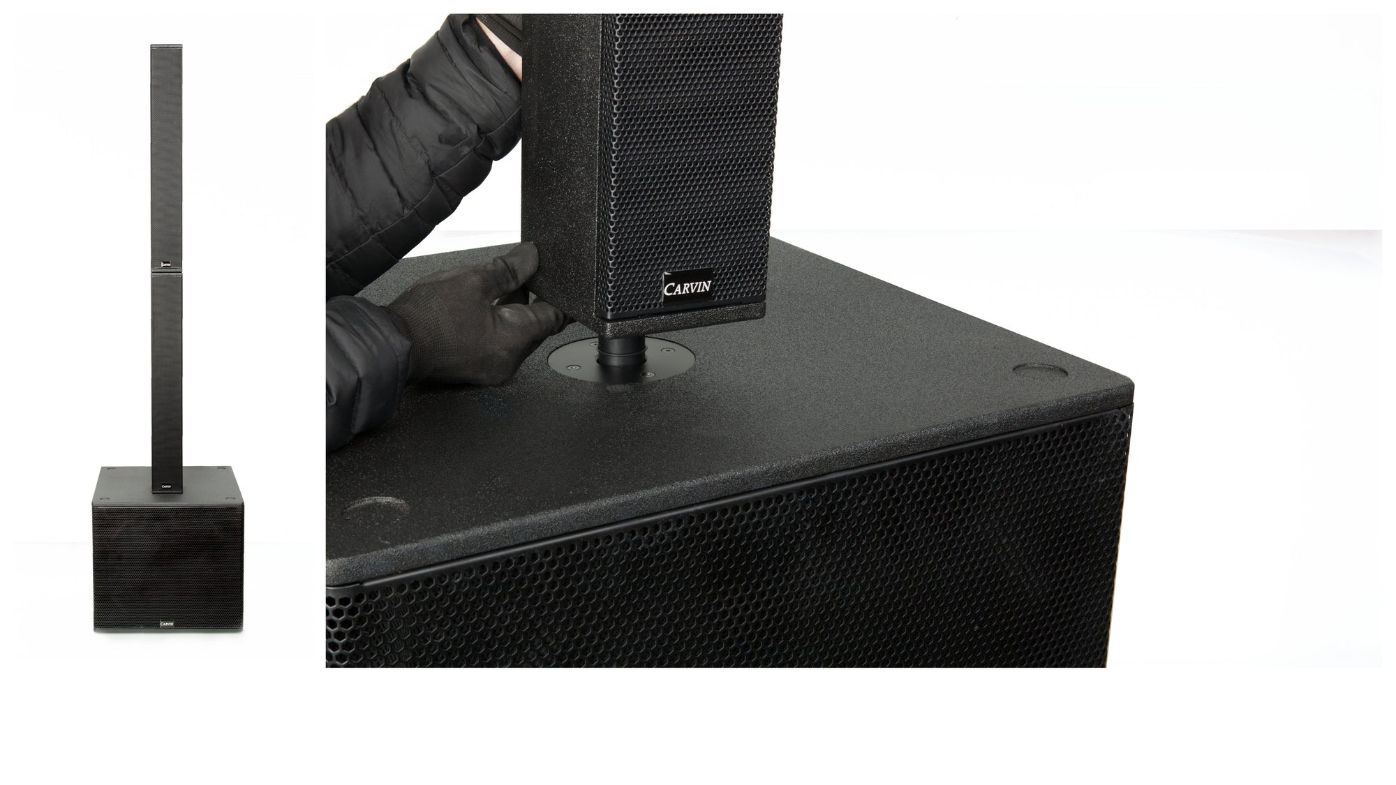 Carvin TRx3900F Flyable Column Array. Featured in the TRC Sound systems. 