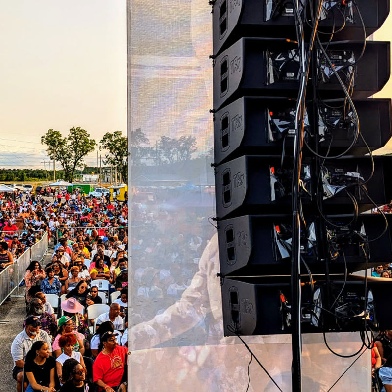 trx5000 series line array deployed for live show