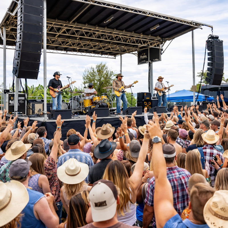 trx5000 series line array deployed for live show