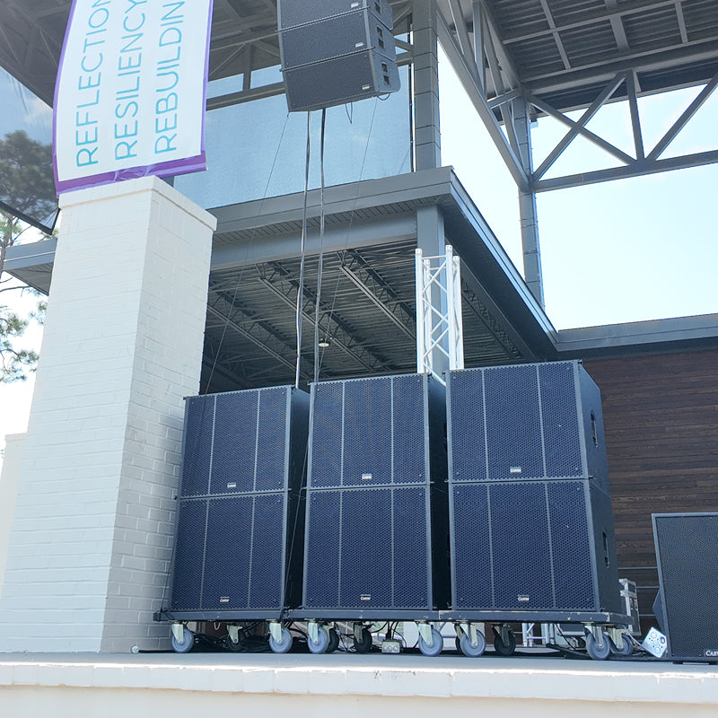 trx3118a 18-inch active subwoofer at live show