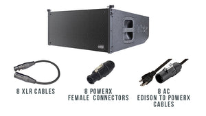 connecting cable set for active line array system for outdoor music festivals. IP45 rated