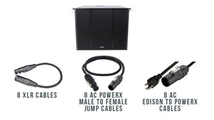 connecting cable set for active line array system for outdoor music festivals. IP45 rated