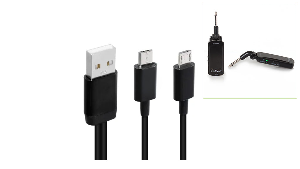 Dual USB Charing Cable for WG5 Wireless Guitar and Bass System