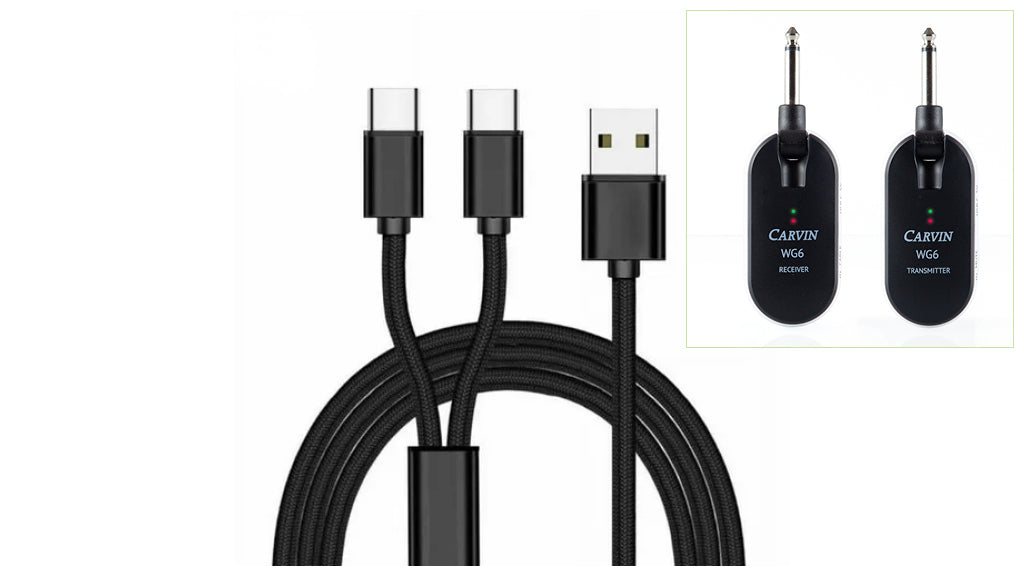 USBWG6 Dual USB Charging Cable for WG6 Wireless Guitar System