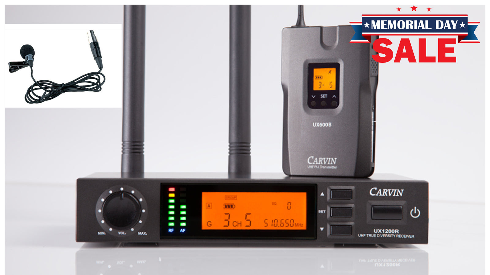 carvin ux1200 wireless lapel microphone system
