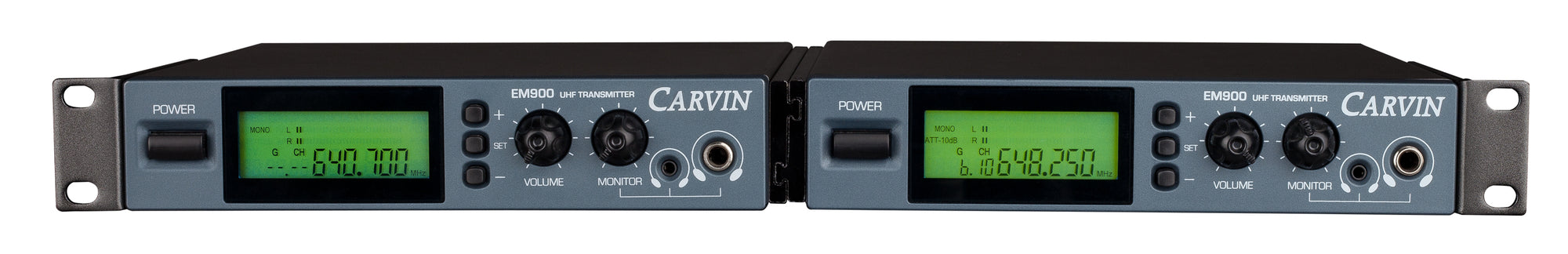 carvin em900 1U dual rack mount kit for 2 EM900 in ear monitor receivers