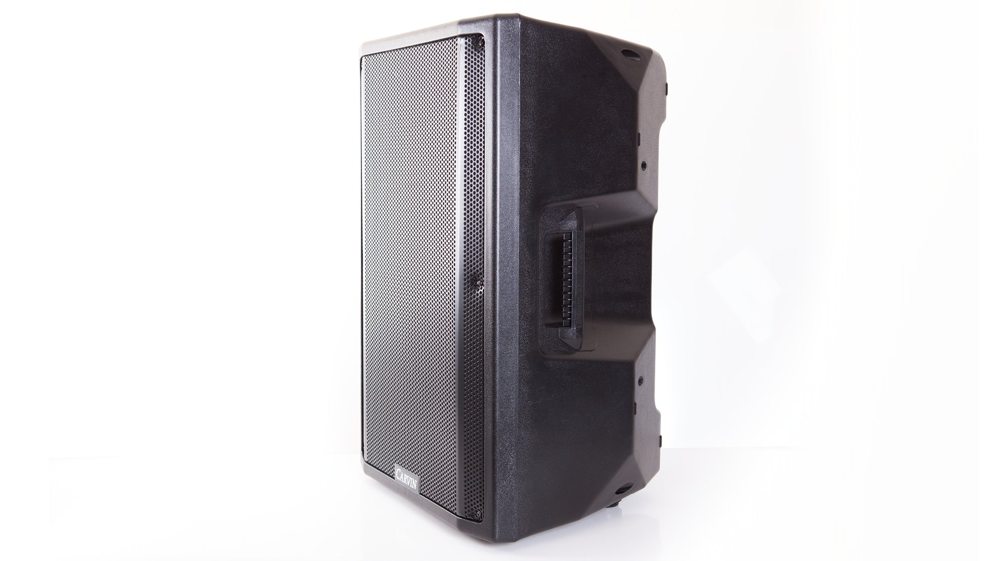 carvin qx15a active loudspeaker system side view