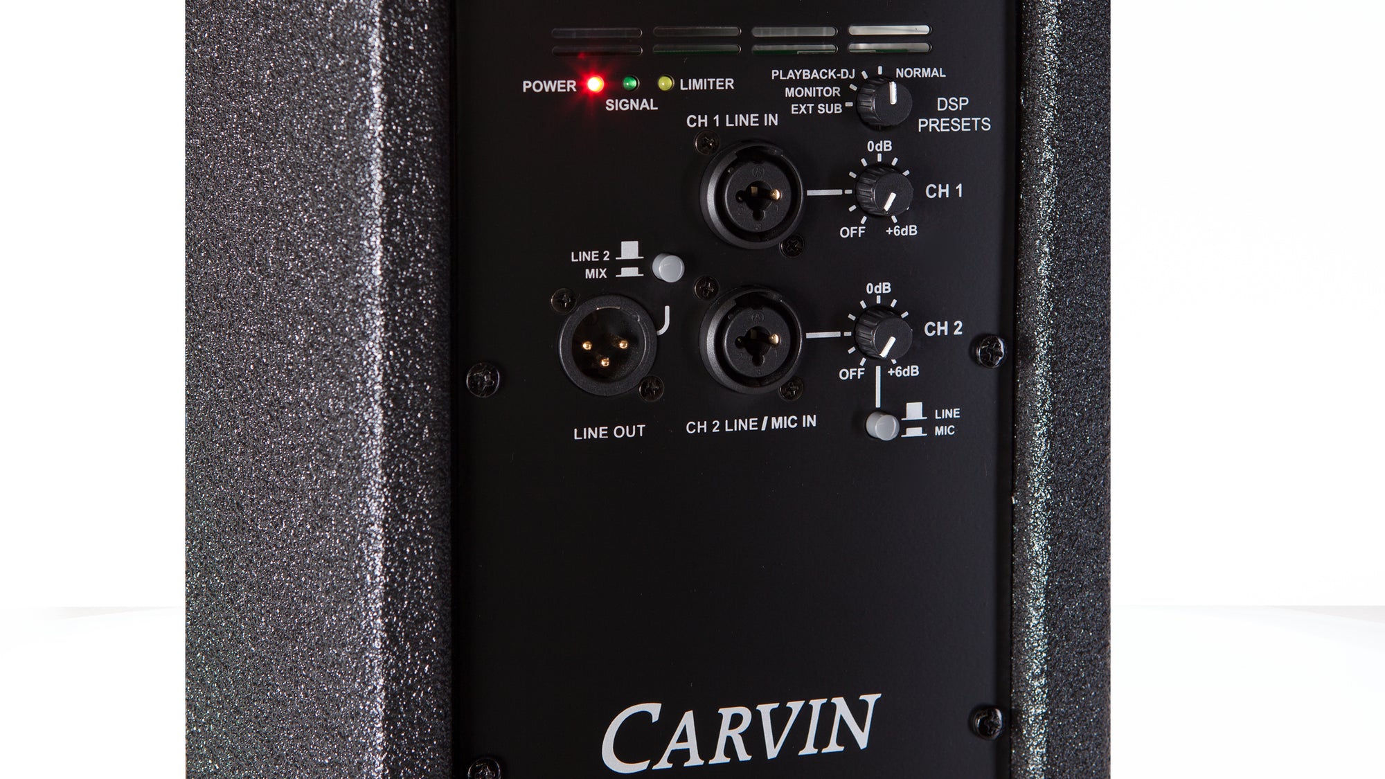 carvin scx12a 2000 watt active loudspeaker amplifier view