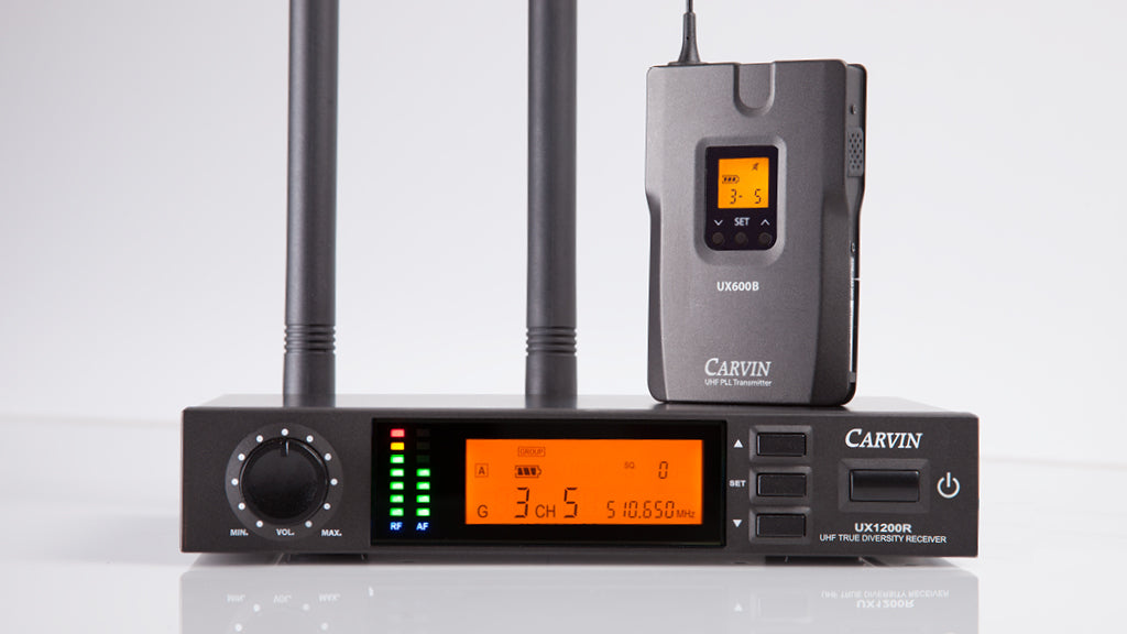 Carvin UX1200B wireless body pack system front view
